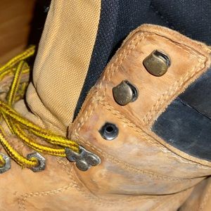 Work Boots w/ Broken Loop on Right boot